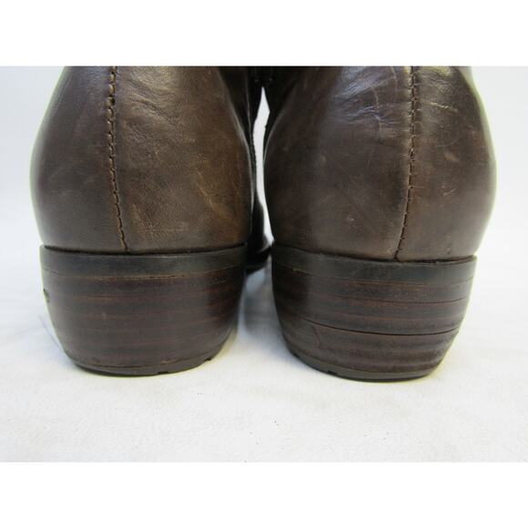 Born Womens Size 9 M Brown Leather Zip Buckle Ankle Fashion Boots Bootie - Picture 8 of 11